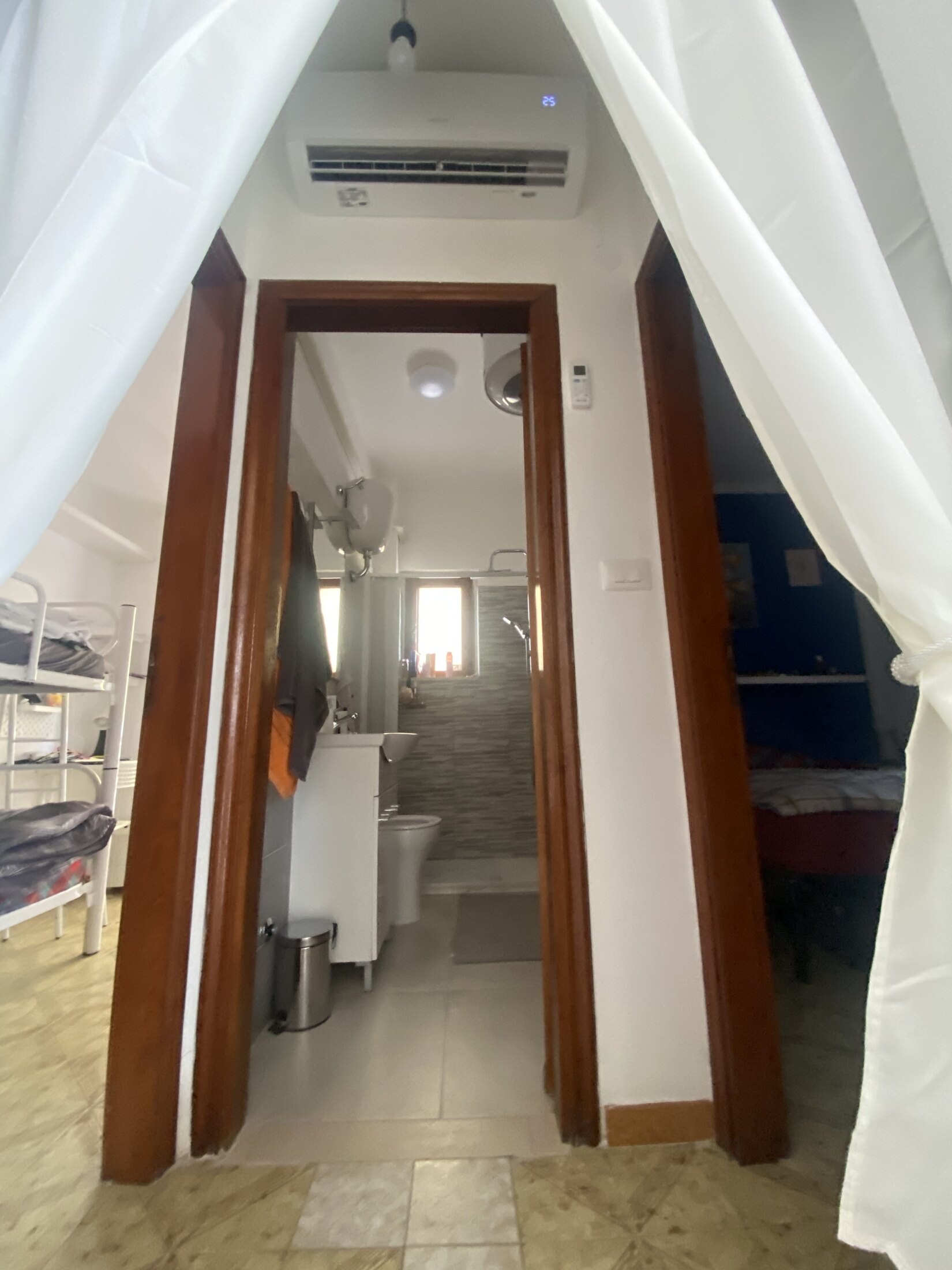 Hallway between the apartment rooms