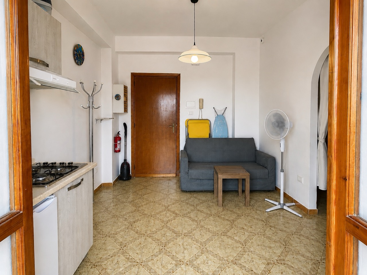 Living area and balcony doorway
