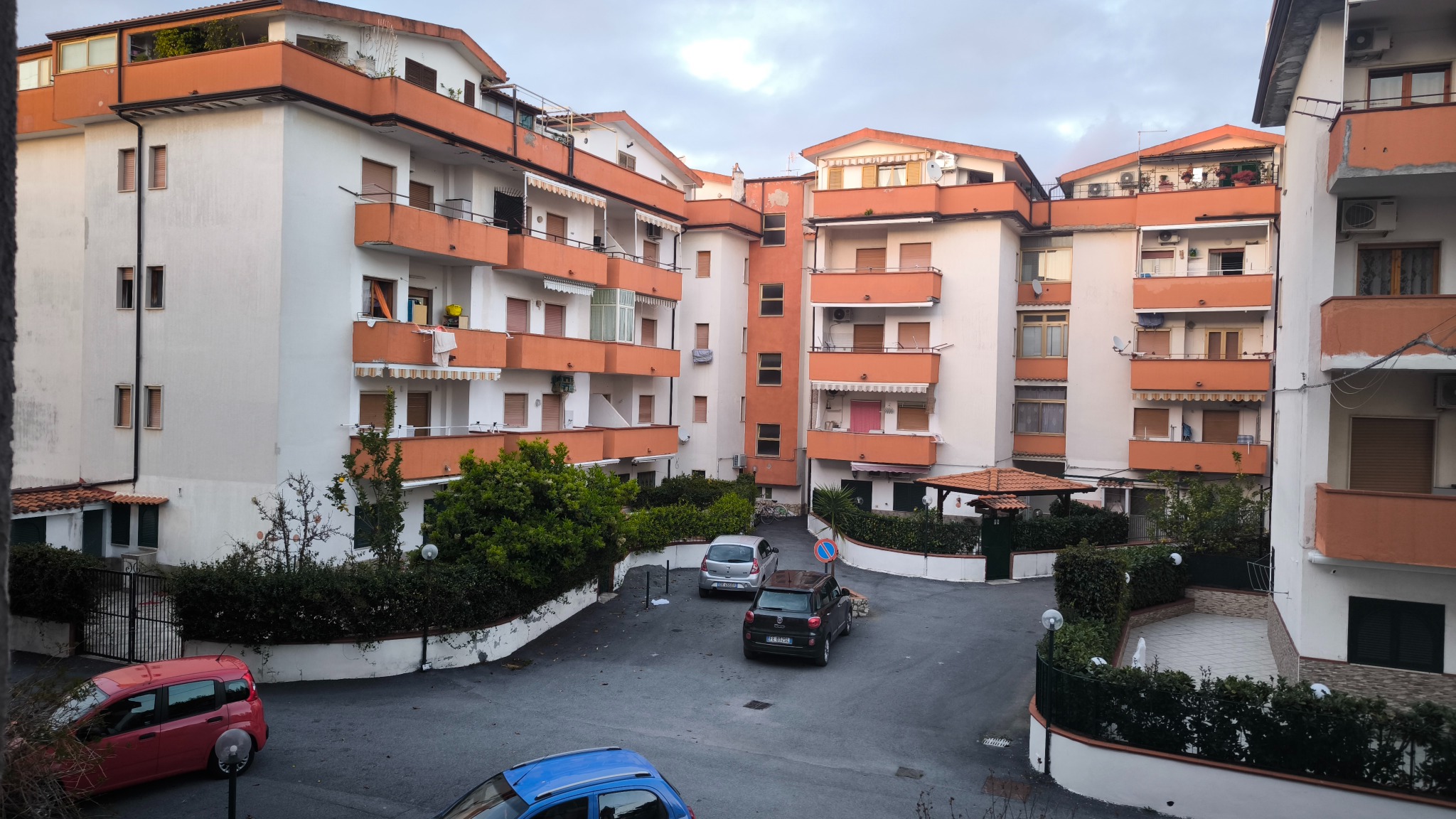 Condominium courtyard view